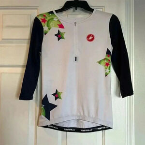 Castelli Women's Long Sleeve Cycling Jersey Multicolor Star Size M